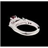 Image 3 : 1.51 ctw Ruby and Diamond Ring - 18KT White Gold