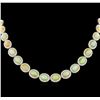 Image 2 : 48.17 ctw Opal and Diamond Necklace -  14KT Yellow Gold