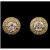 Image 1 : 1.34 ctw Diamond Earrings - 14T Yellow Gold