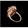 Image 3 : 7.58 ctw Morganite and Diamond Ring - 14KT Rose Gold