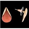 Image 2 : Petal Design Post Earrings - Rose Gold Plated