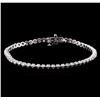 Image 1 : 1.15 ctw Diamond Tennis Bracelet - 14KT White Gold