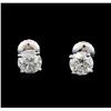 Image 1 : 1.22 ctw Diamond Stud Earrings - 14KT White Gold