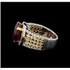 Image 3 : 14KT Two-Tone Gold 9.57 ctw Ruby and Diamond Ring