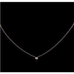 0.09 ctw Diamond Necklace - 14KT Yellow Gold