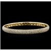 Image 1 : 4.21 ctw Diamond Bangle Bracelet - 14KT Yellow Gold