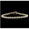Image 1 : 14KT Yellow Gold 3.35 ctw Diamond Tennis Bracelet