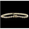 Image 2 : 14KT Yellow Gold 3.35 ctw Diamond Tennis Bracelet
