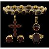 Image 1 : 18KT Yellow Gold 55.92 ctw Pyrope-Almandite Garnet Jewelry Suite