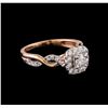 Image 1 : 0.83 ctw Diamond Ring - 14KT Rose and White Gold