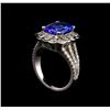 Image 4 : 14KT White Gold 3.21 ctw Tanzanite and Diamond Ring