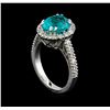 Image 4 : 3.3 ctw Apatite and Diamond Ring - 14KT White Gold