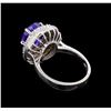 Image 3 : 3.54 ctw Tanzanite and Diamond Ring - 14KT White Gold