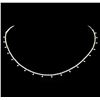 Image 1 : 14KT White Gold 1.30 ctw Diamond Necklace