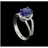 Image 4 : 18KT White Gold 1.93 ctw Tanzanite and Diamond Ring