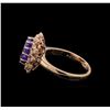 Image 3 : 3.38 ctw Tanzanite and Diamond Ring - 14KT Rose Gold