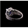 Image 3 : 14KT White Gold 3.14 ctw Tanzanite and Diamond Ring