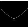 Image 1 : 14KT White Gold 0.17 ctw Diamond Necklace