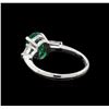 Image 3 : 1.54 ctw Emerald and Diamond Ring - 14KT White Gold