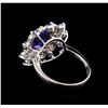 Image 3 : 14KT White Gold 3.43 ctw Tanzanite and Diamond Ring