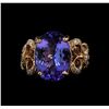 Image 2 : 9.15 ctw Tanzanite and Diamond Ring - 14KT Rose Gold