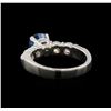 Image 3 : 1.75 ctw Fancy Blue Diamond Ring - Platinum