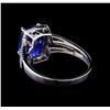 Image 3 : 4.07 ctw Tanzanite and Diamond Ring - 14KT White Gold