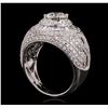 Image 3 : 18KT White Gold 2.97 ctw Diamond Ring