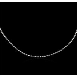 Ball Link Chain Necklace - 14KT White Gold