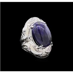 Sterling Silver 22.04 ctw Tanzanite Ring