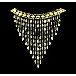 V Cascade Charm Necklace - Gold Plated