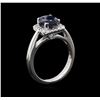 Image 4 : 1.73 ctw Sapphire and Diamond Ring - Platinum