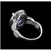 Image 3 : 18KT White Gold 2.79 ctw Tanzanite and Diamond Ring