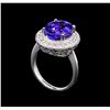 Image 4 : 14KT White Gold 5.61 ctw Tanzanite and Diamond Ring
