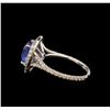 Image 3 : 2.63 ctw Sapphire and Diamond Ring - 14KT White Gold