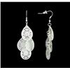 Image 2 : Multi Disc Charm Earrings - Silver Plated