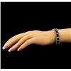 Image 4 : 18KT White Gold 16.40 ctw Sapphire and Diamond Bracelet