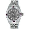 Image 1 : Rolex Stainless Steel VVS Diamond and Ruby DateJust Ladies Watch