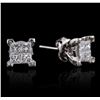 Image 2 : 14KT White Gold 1.33 ctw Diamond Earrings