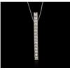 Image 1 : 14KT White Gold 0.58 ctw Diamond Pendant With Chain