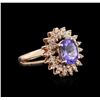 Image 1 : 14KT Rose Gold 2.24 ctw Tanzanite and Diamond Ring