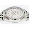 Image 3 : Rolex Stainless Steel Slate Grey Diamond and Emerald DateJust Men's Watch