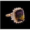 Image 1 : 6.81 ctw Ametrine and Diamond Ring - 14KT Rose Gold