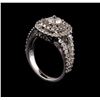 Image 4 : 14KT White Gold 1.11 ctw Diamond Ring