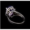 Image 3 : 4.47 ctw Tanzanite and Diamond Ring - 14KT White Gold