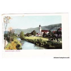 Town View of  Oberammergau Germany  WWI Era