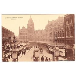 Liverpool Street Station London, England UK  Early 1900's