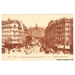 Train Station and Denain Boulevard Northern Paris, France