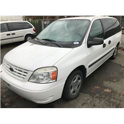 2004 FORD FREESTAR, 4 DOOR PASS VAN, WHITE, VIN # 2FMZA50244BA83337