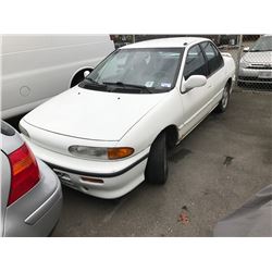 1991 ISUZU STYLUS XS, 4 DOOR SEDAN, WHITE, VIN # J87RT515XM7515270
